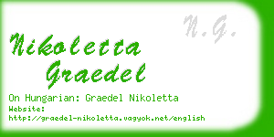 nikoletta graedel business card
